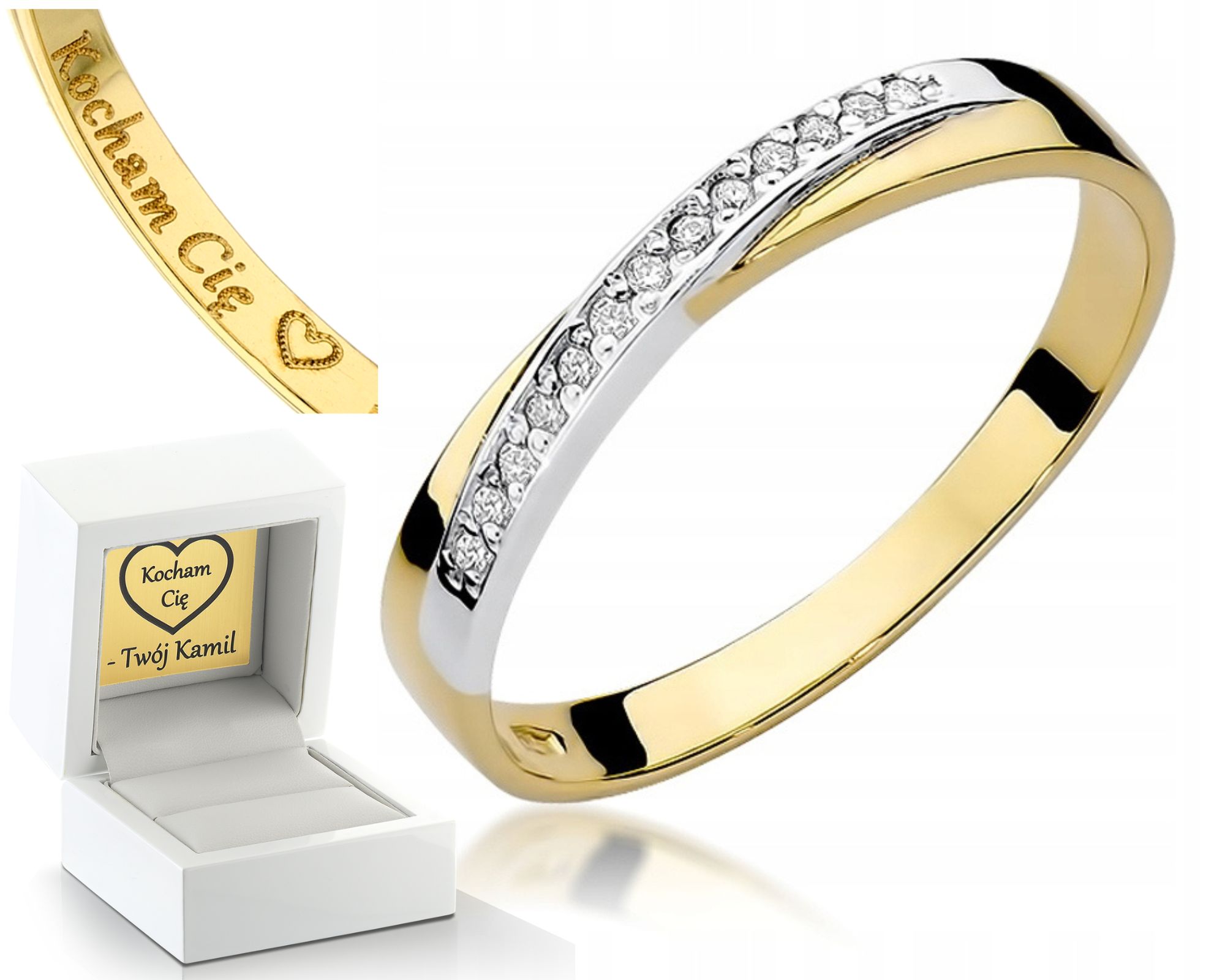 Zlatý Prstenový Prstýnek S Brilianty 0,07 Tzlato