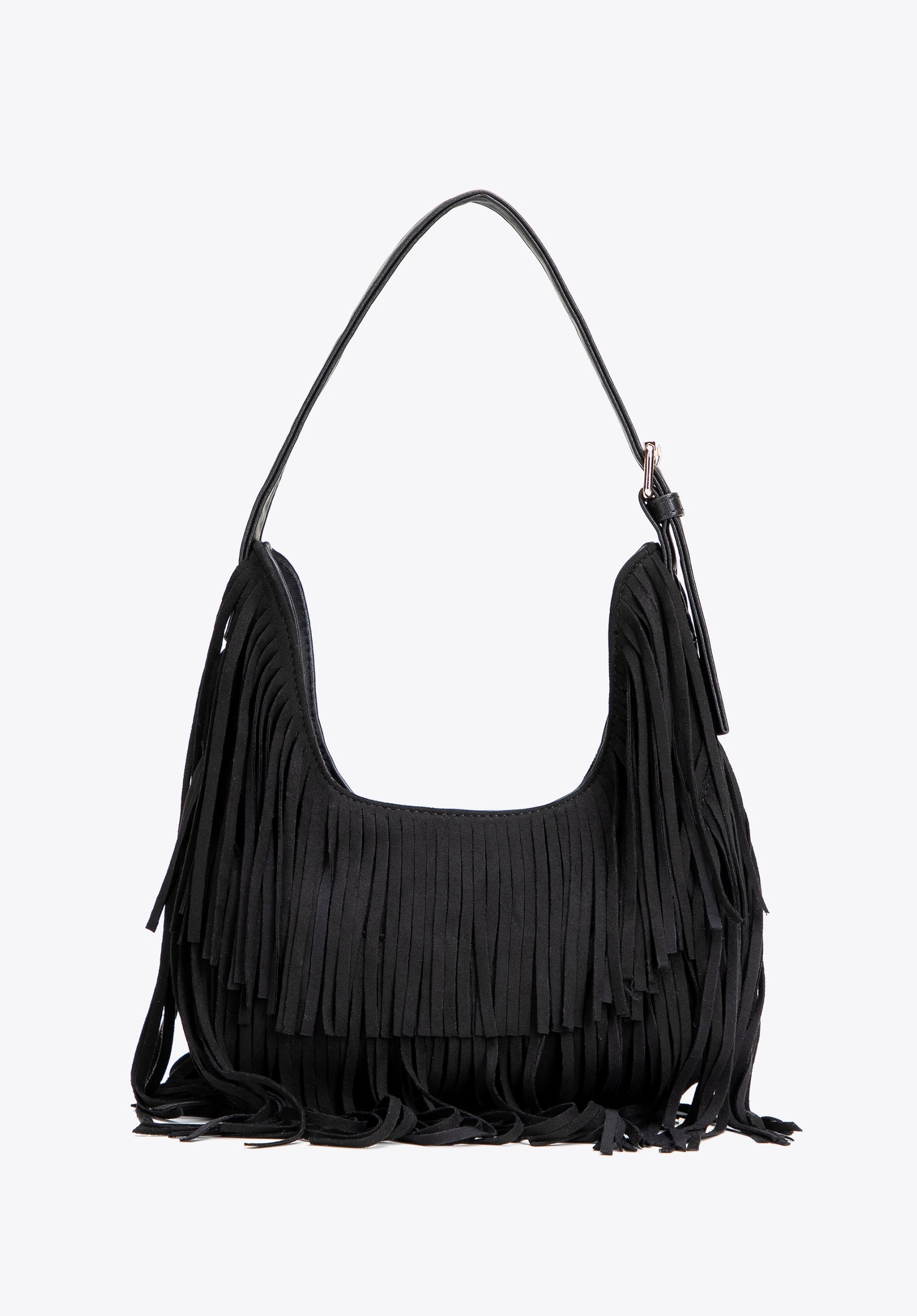 Dámská kabelka s třásněmi Wittchen 102-4Y-409-1 boho černá přes rameno