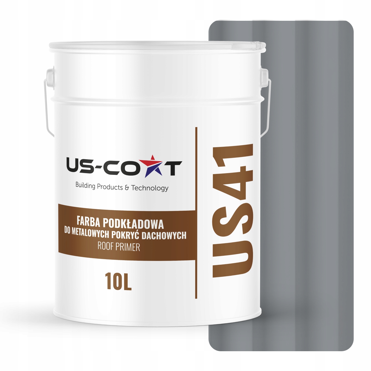 Základná Farba Na Strechu Plech Pozinkovaná Oceľ Kov Šedá Ral 7045 10L Matná