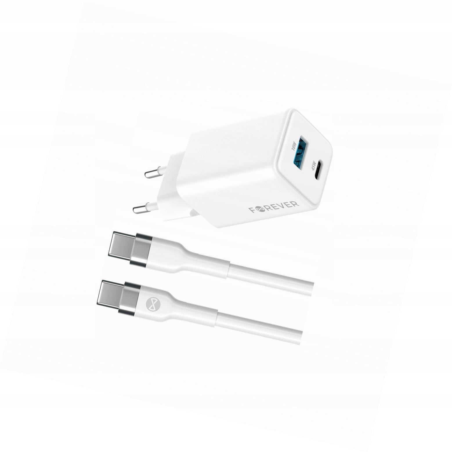 Szybka ładowarka GaN 45W 2 wejścia z długim kablem 2m do OnePlus 7