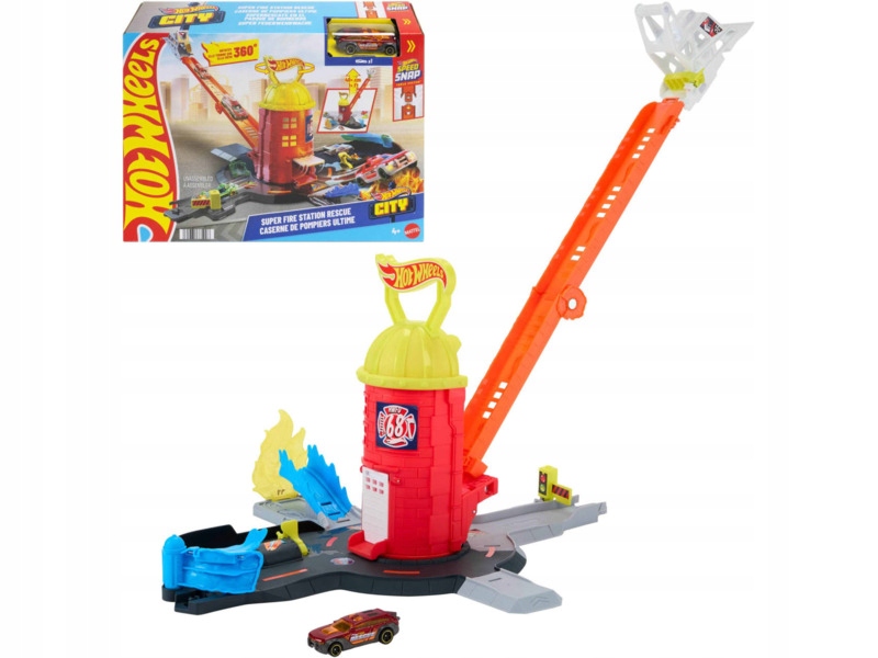 Tor Hot Wheels City remiza strażacka JHL95