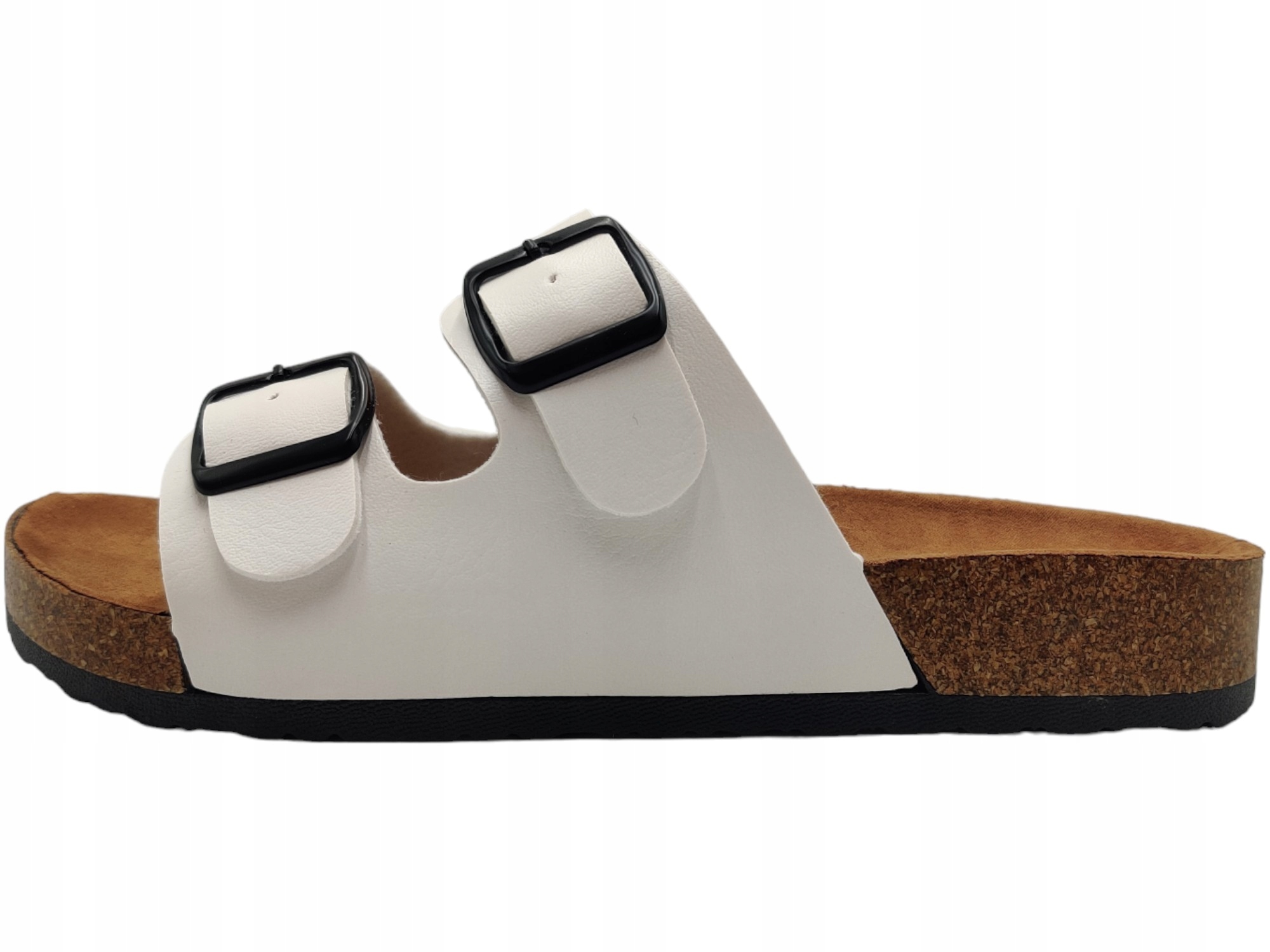 KLAPKI DAMSKIE SKÓRZANE NA KORKU BUTY PROFILOWANE STYLOWE Marka Badoxx