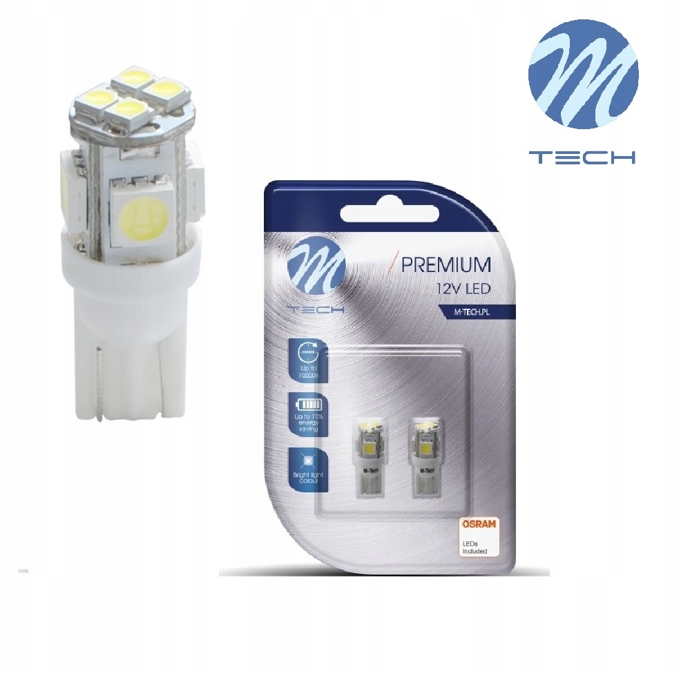 

2x Żarówka W5W T10 Osram Led biała 5000K /LB068w