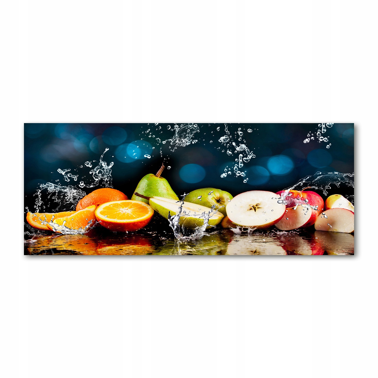 

Foto obraz akryl zdjęcie Owoce i woda 125x50 cm