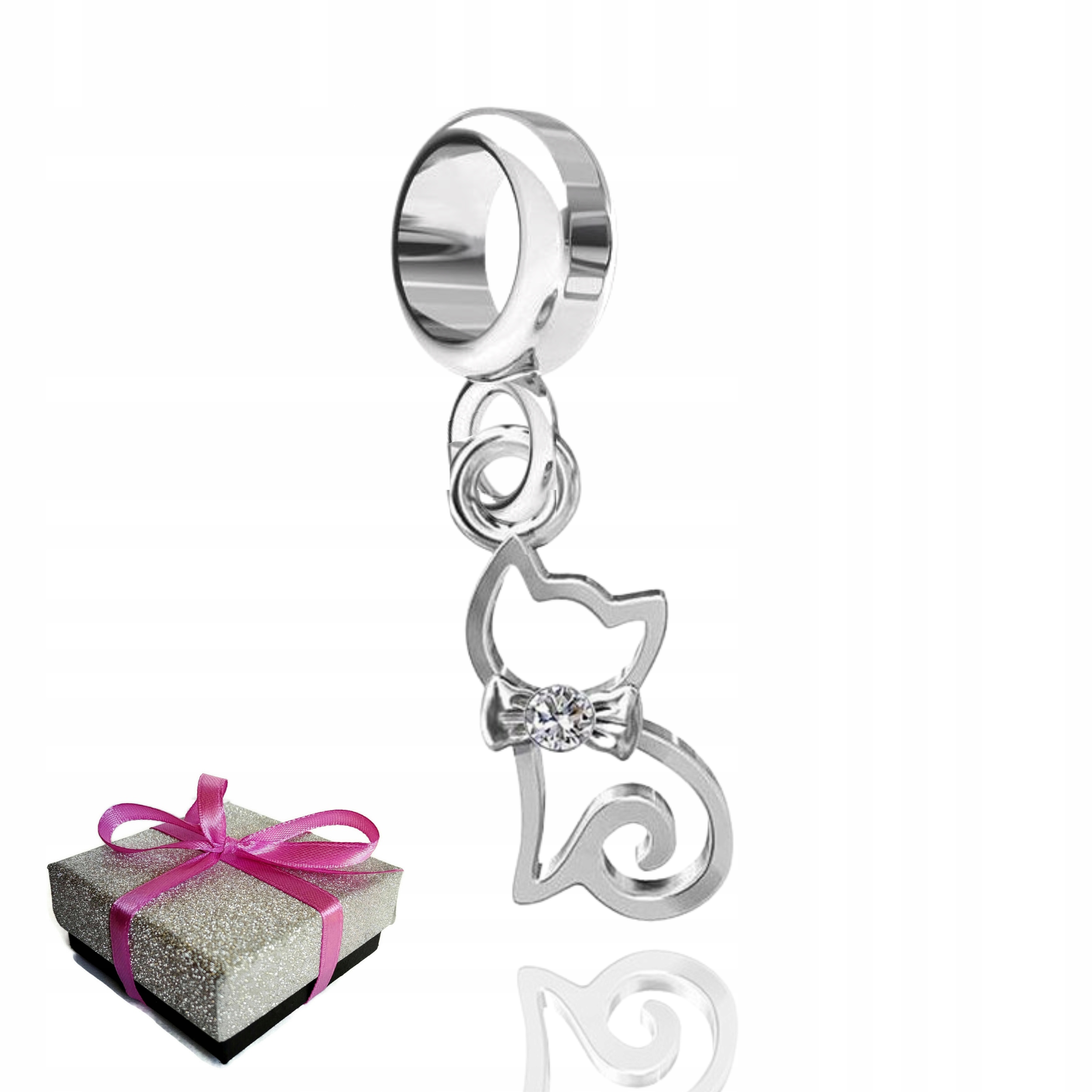 

Zawieszka Charms Kot Kotek z Kotem Srebro 925