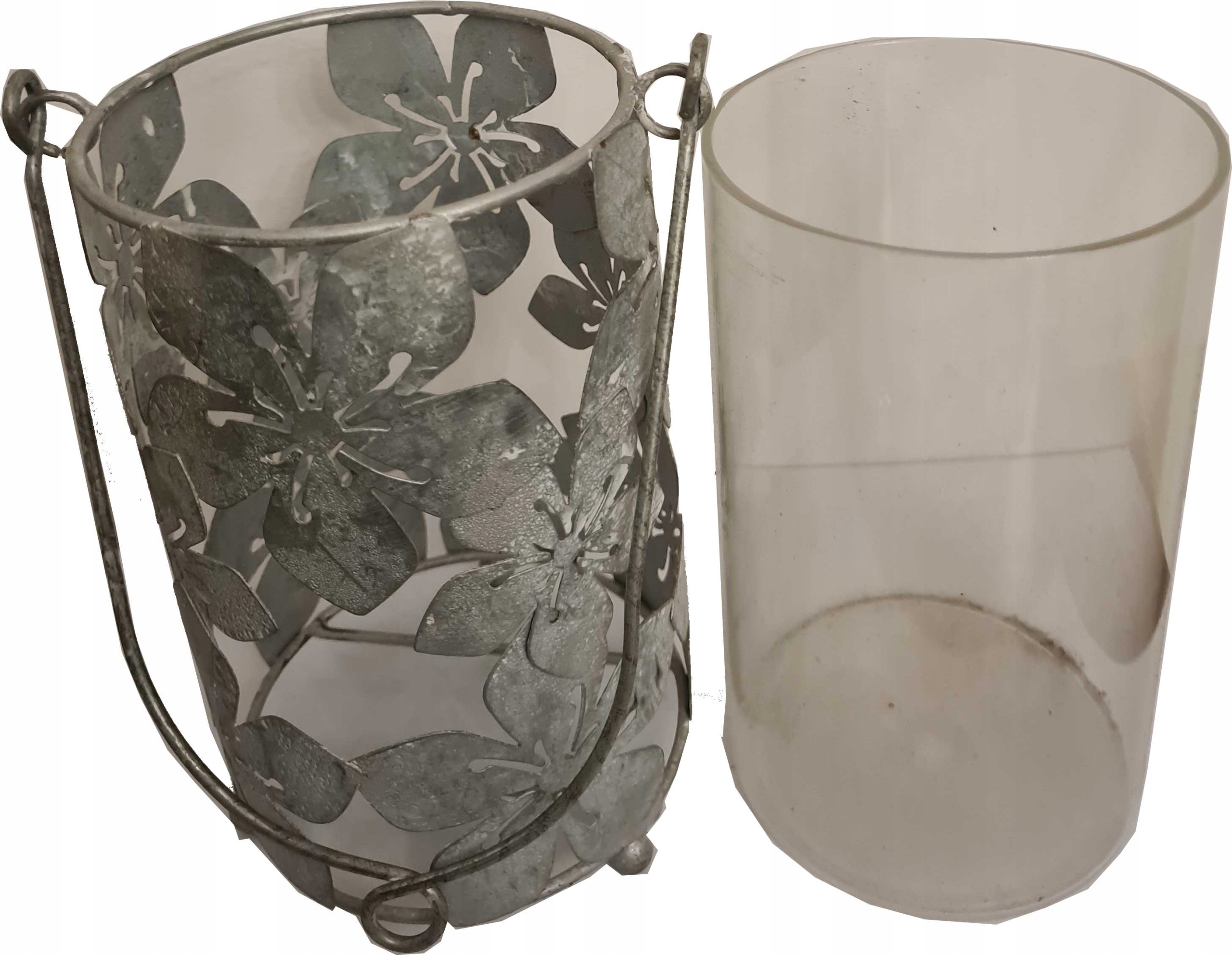 LAMPION LATARNIA METALOWA LATARENKA NA ŚWIECZKĘ