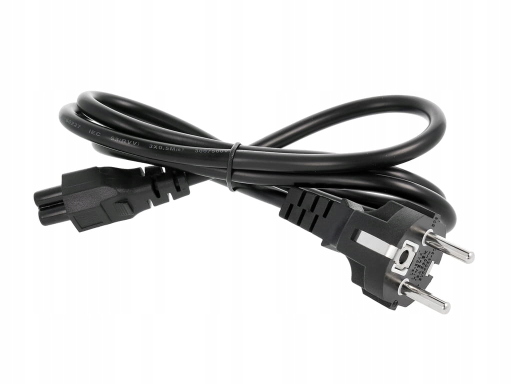 Kabel Przewód Zasilający Koniczynka 1M 3-Pin Laptop