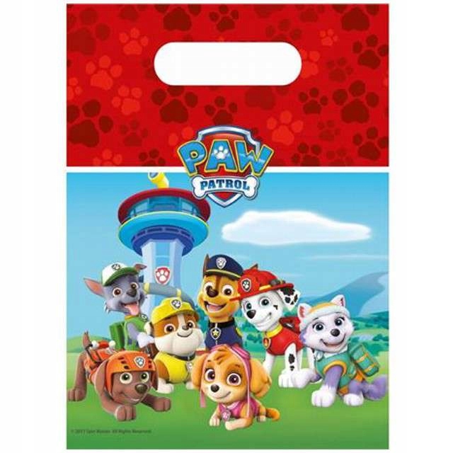 

Torebki foliowe na prezenty Paw Patrol Psi 6 szt