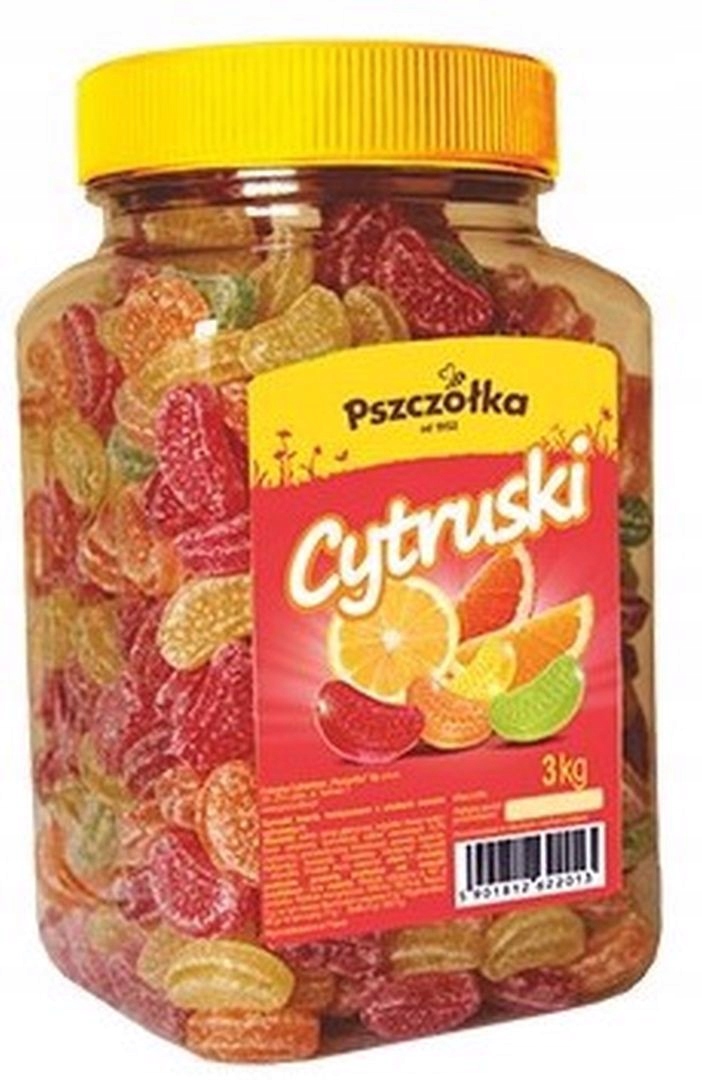 Levně Citrusové Bonbóny Pszczółka v 3kg sklenici