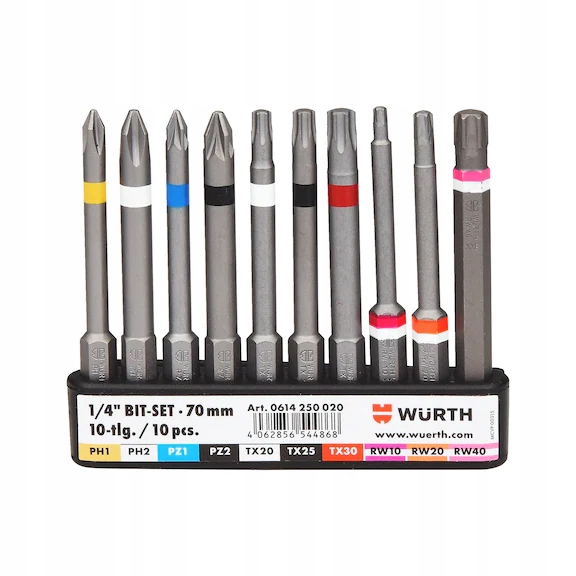 

Wurth Zestaw Bit Grot Ph Pz Torx Aw Do Paska 70 mm