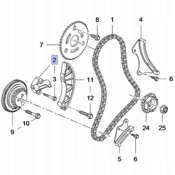NAPINACZ ŁAŃCUCHA ROZRZĄDU OPEL 1.6 CDTI INSIGNIA ZAFIRA ASTRA MERIVA ORYG! Numer katalogowy części 55505562