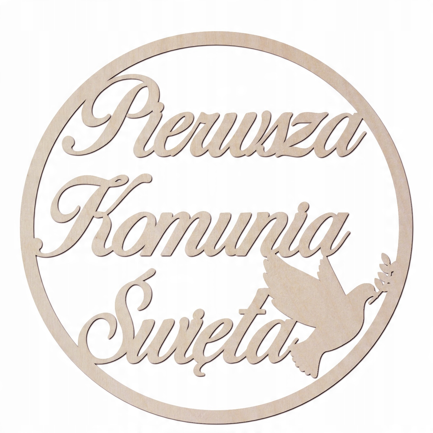 

Koło na ściankę wianek Komunia Imię 80cm dekorac