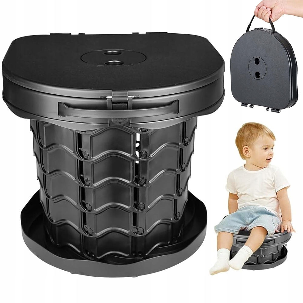 Skládací táborová toaleta Pohodlné sedátko 35 cm Výška Sáček