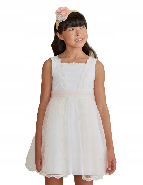 Żakardowa sukienka z tiulem 5037 Abel&Lula