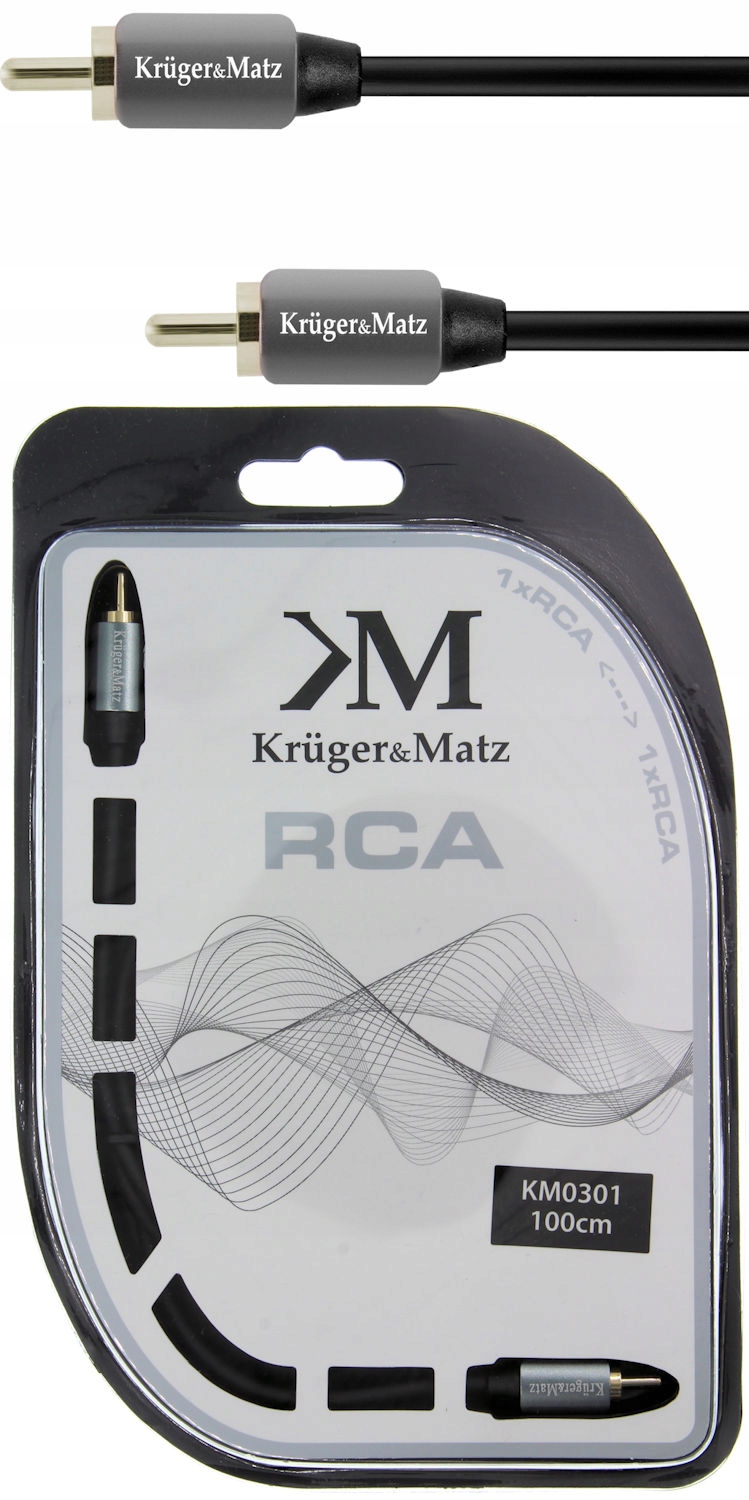 

Kabel 1RCA x 1RCA Cinch Krüger&Matz KM0301 1m
