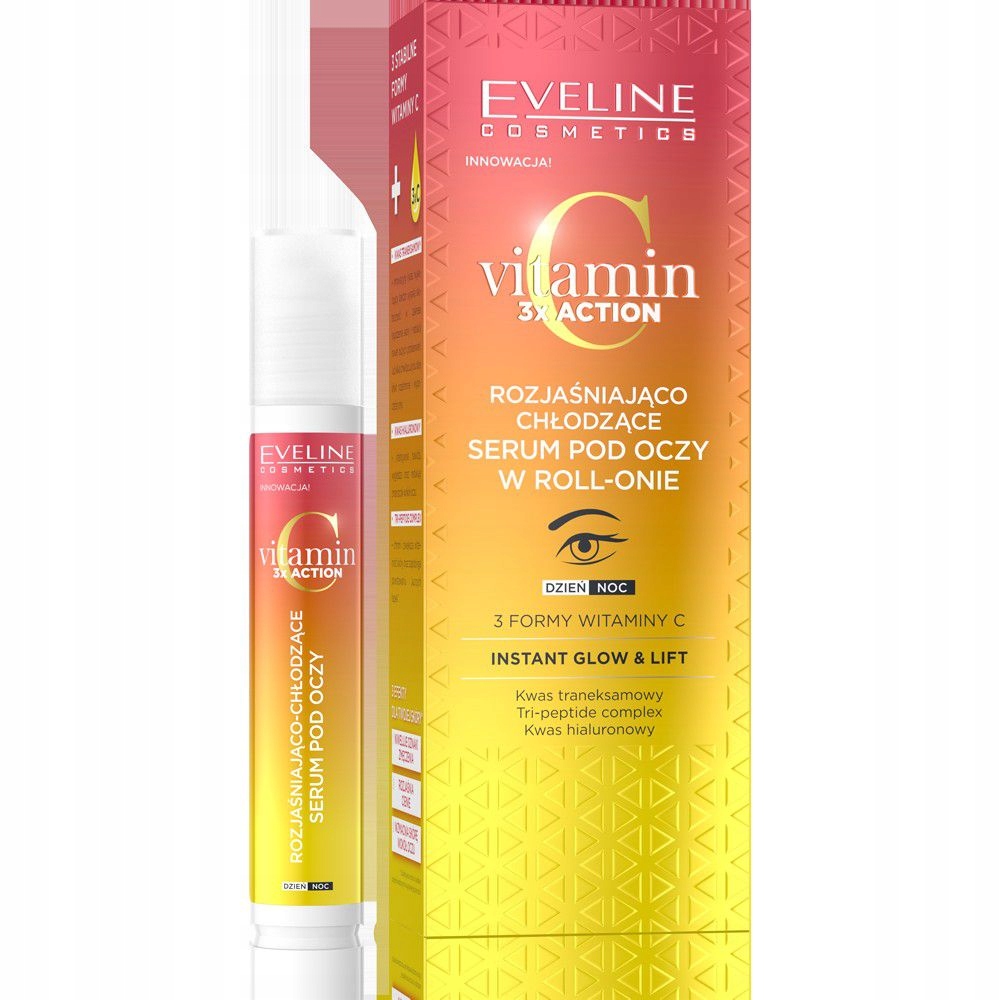 EVELINE VITAMIN C 3XACTION SERUM POD OCZY ROLL-ON