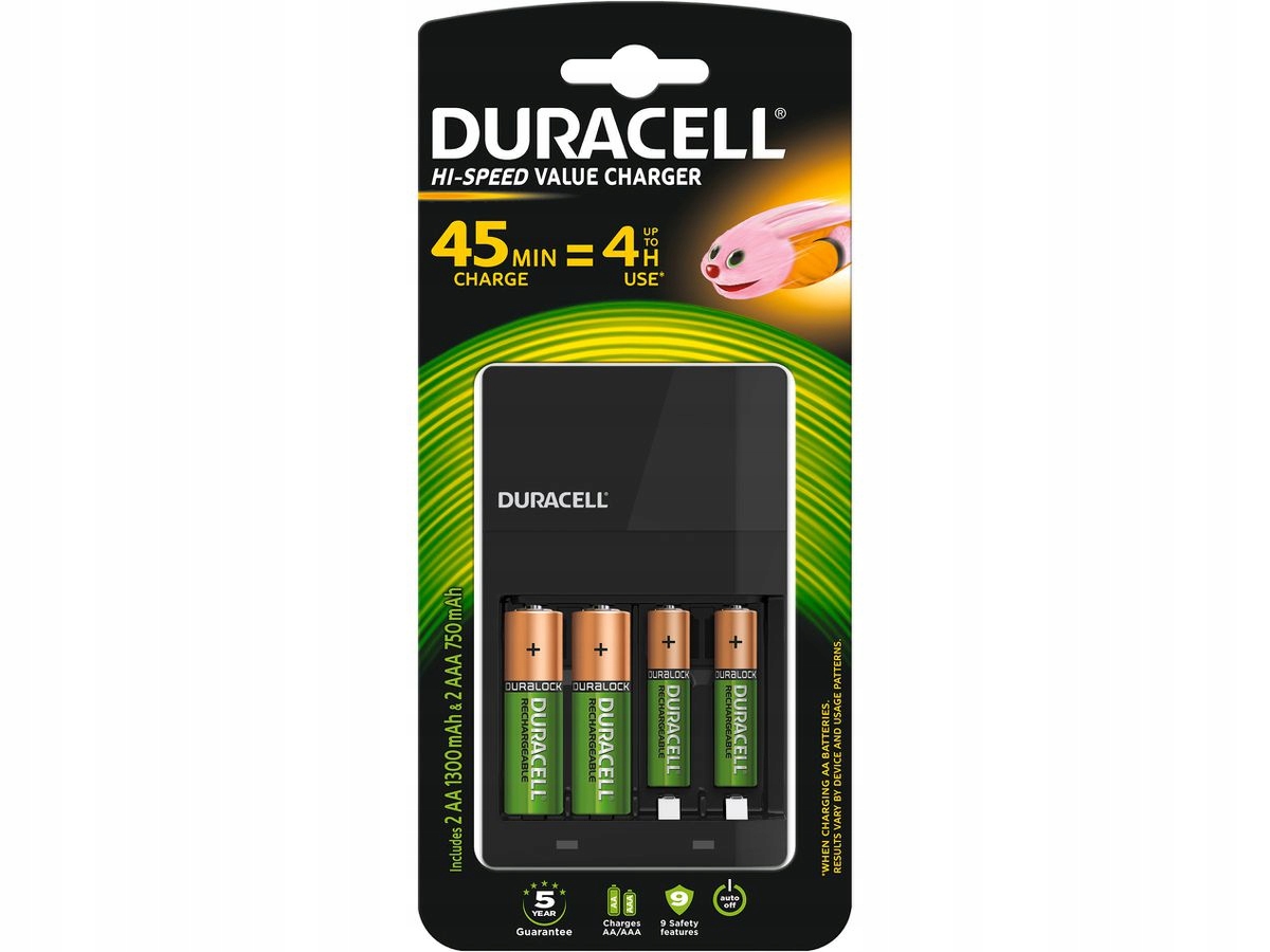 Nabíječka Duracell CEF14EU4 v balení Aa/aaa 2 ks 2 ks