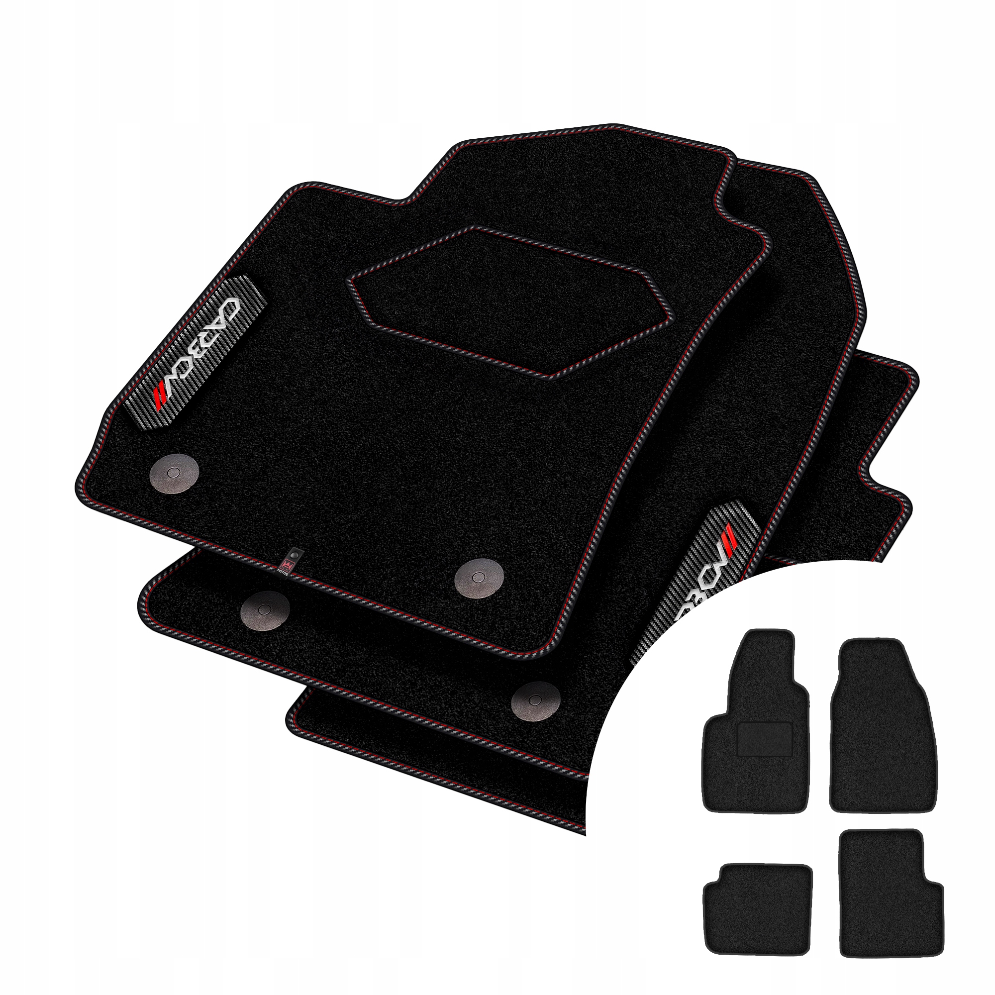 Koberce Carbon pro Fiat 500 od roku 2020