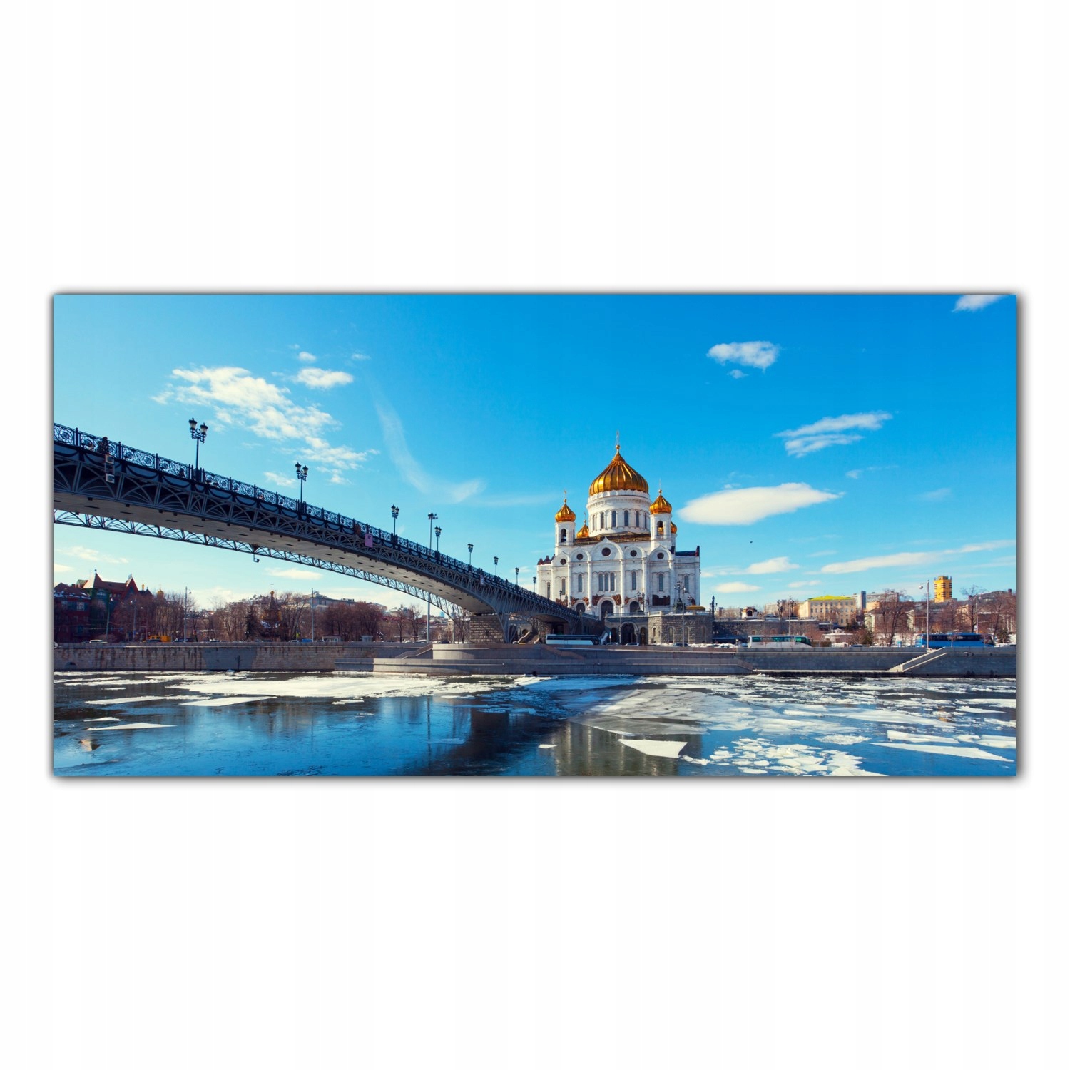 Katedrála Moskva Rusko 100x50 Tvrzené sklo panel