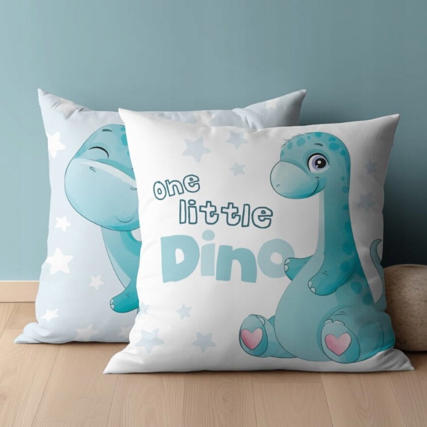 Poszewka 40x40 na poduszkę bawełniana dziecięcia dino dwustronna dinuś Kod producenta PSBA-25B