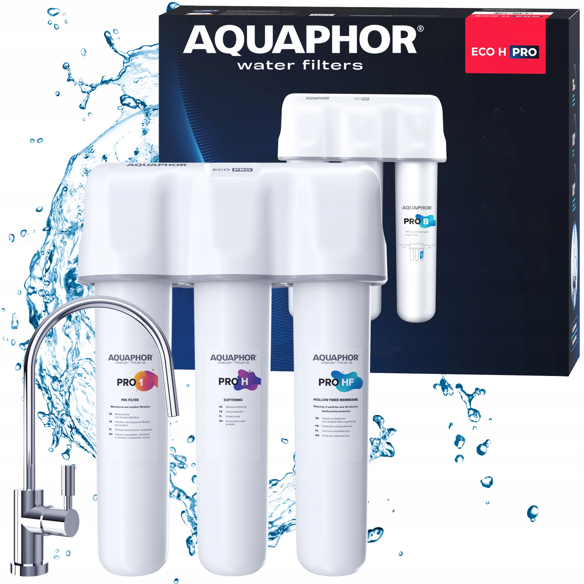 Kuchyňský Filtr Pitné Vody Pod Dřez Změkčující Aquaphor Sada Eco H Pro