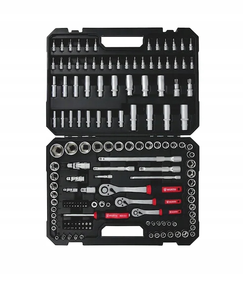 Zestaw kluczy nasadowych 1/4", 3/8"/, 1/2" Wurth 5763100154 154 el.