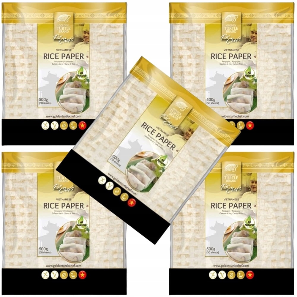 5x rýžový papír na jarní závitky Čtverec 1 9 Cm čtverec 500g