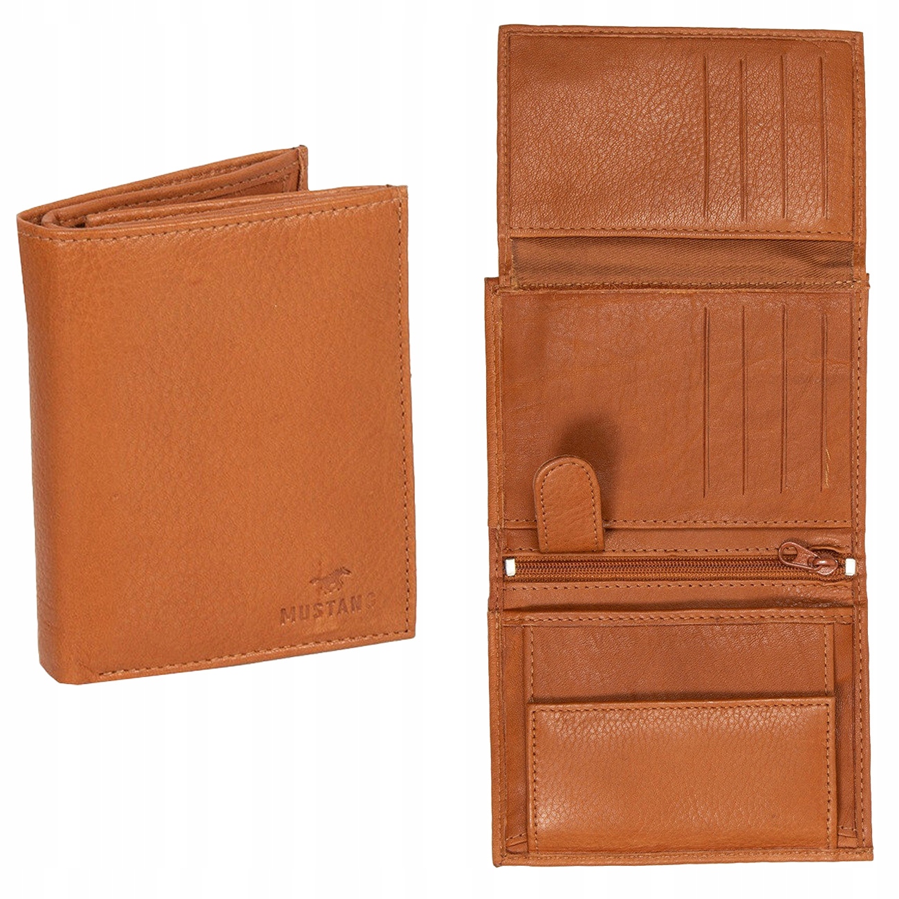 Pánská peněženka Mustang Kožená Horizontální Stylová Klasická Dárková