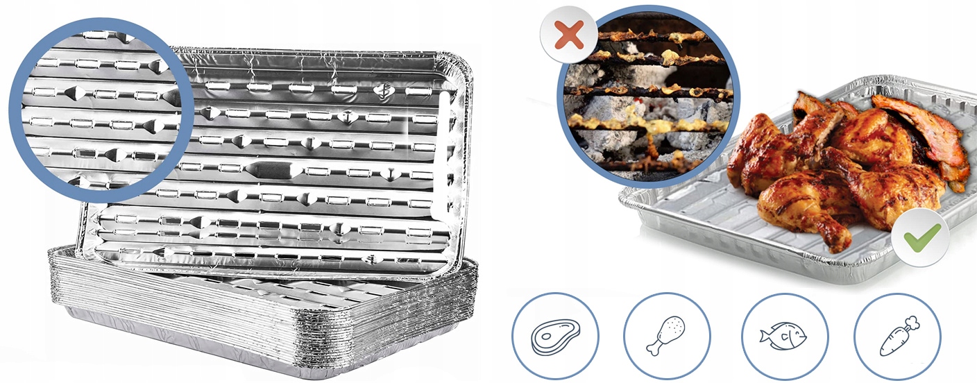 TACKA TACKI ALUMINIOWA NA GRILLA TACKA GRILL 5szt Stan opakowania oryginalne