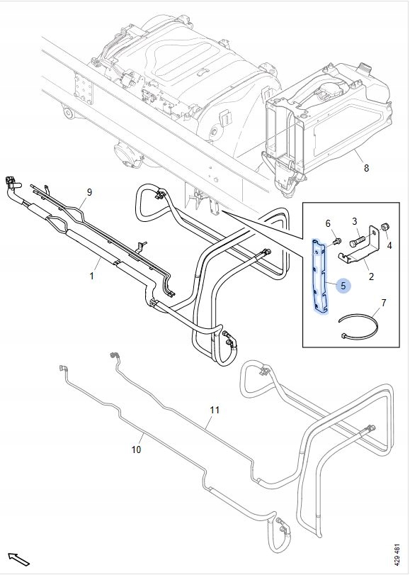 Console Support plaque SCANIA NGS R S P G 2932317 B-B