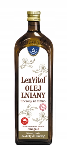 

LenVitol 1000ml Olej Lniany Tłoczony Na Zimno