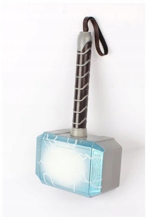 MŁOT THOR MJOLNIR ŚWIECĄCY DŹWIĘKI WALKI COSPALY Rozmiar uniwersalny