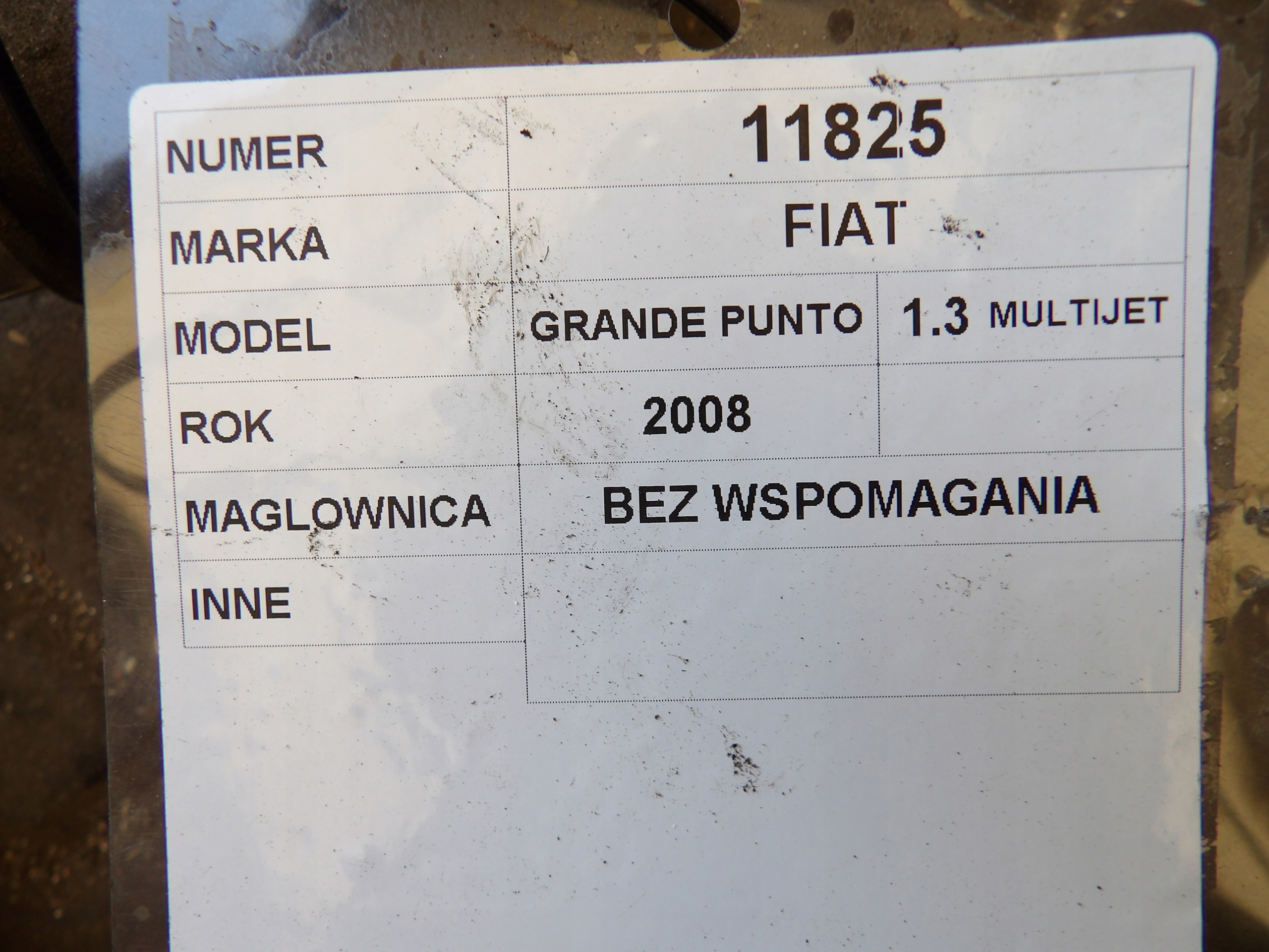 Fiat Grande Punto control 1,3B