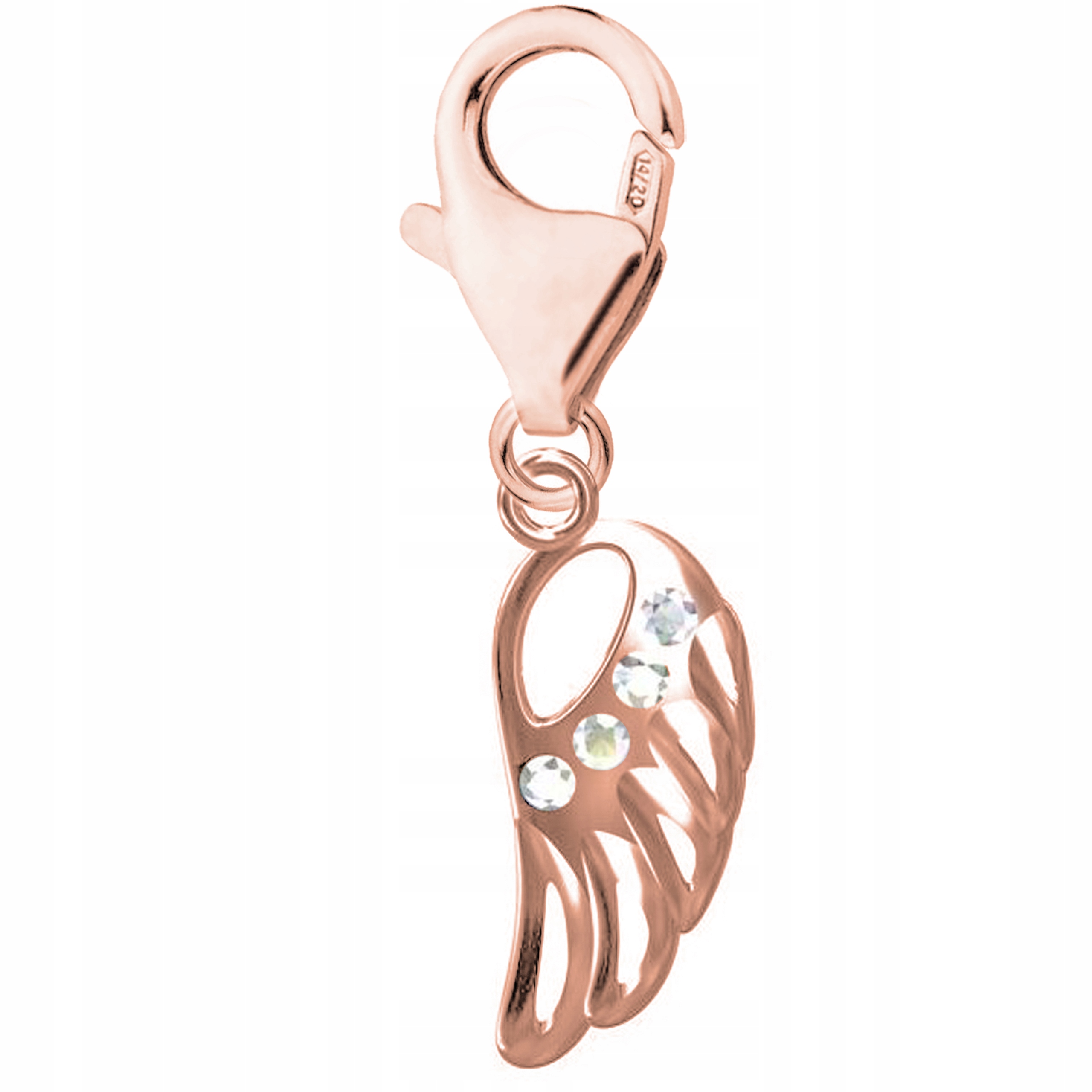 Pozlacený přívěsek s křídlem Andělské křídlo ptáka Wing Stříbro 925