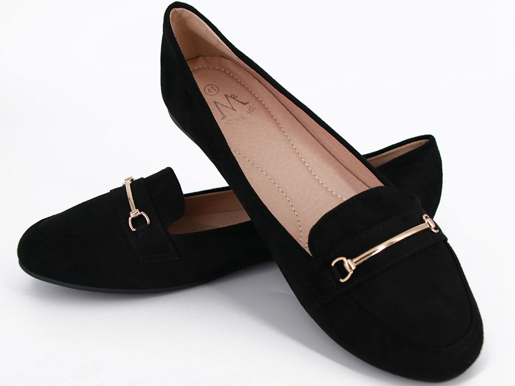 BALERINY CZARNE MOKASYNY ZAMSZOWE LORDSY BUTY DAMSKIE 43 Rozmiar 43