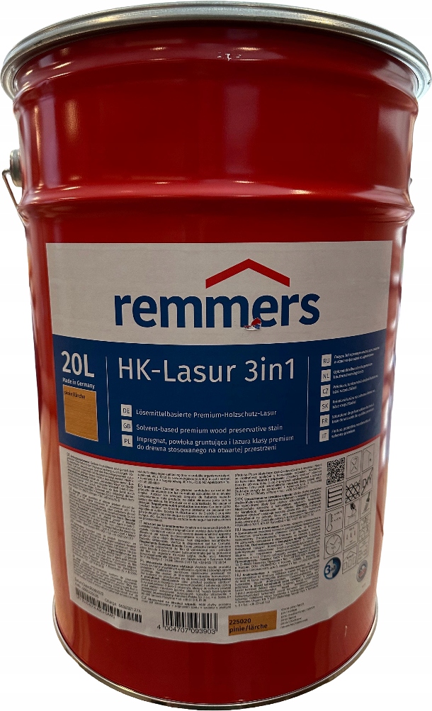 Remmers IMPREGNAT do drewna HK LASUR LAZURA 3w1 20L PINIA/MODRZEW 2250 Marka Remmers