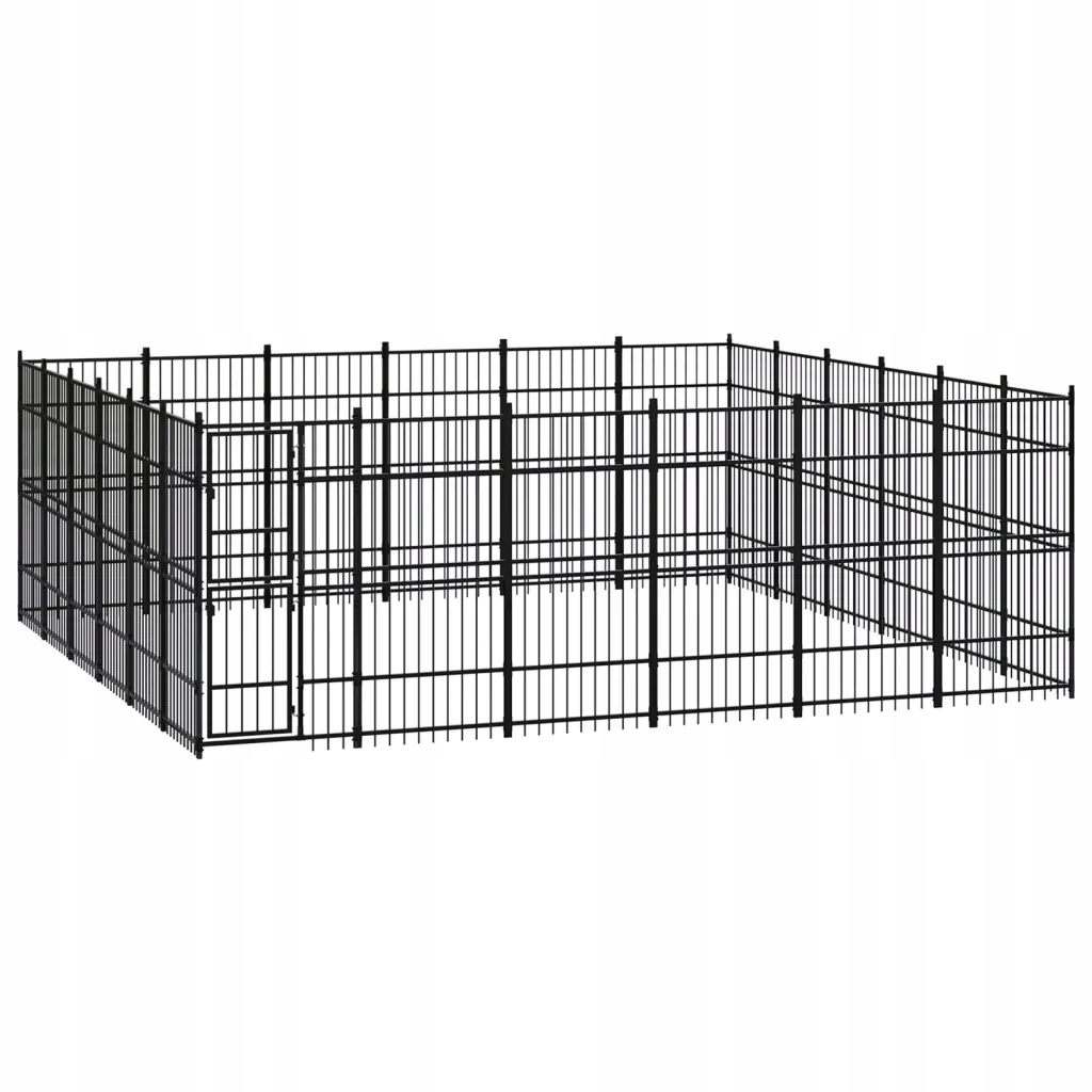 Levně Kotec venkovní pro psa, ocelová, 33,18 m²