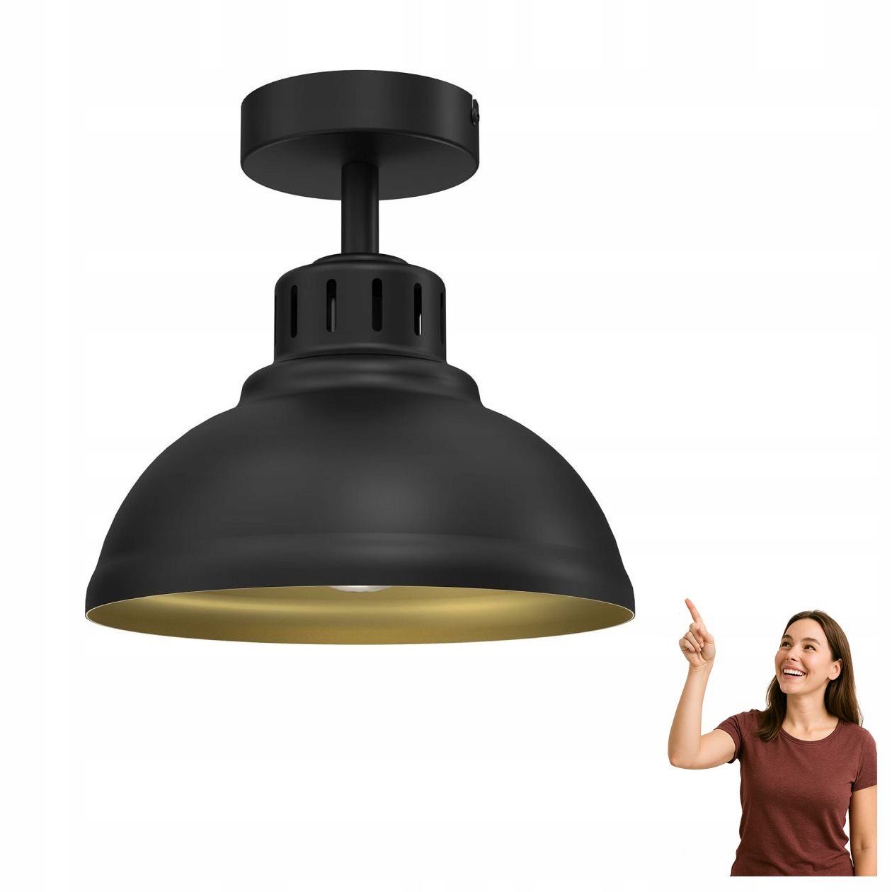 Černá stropní svítidlo Sven 9115 Luminex