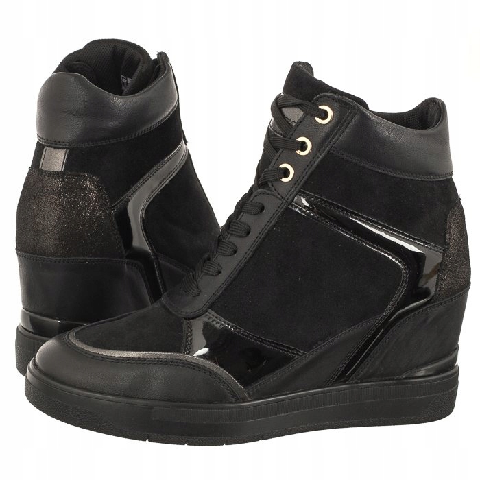 Buty Sneakersy Damskie Geox D Maurica Czarne