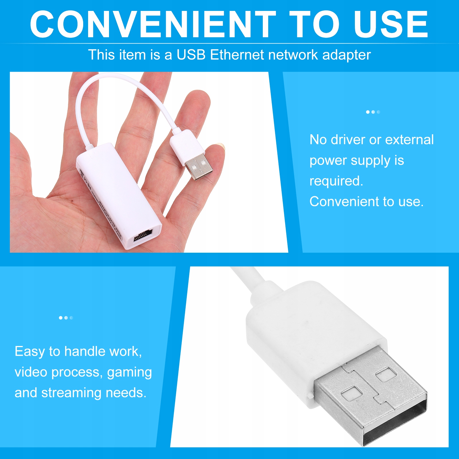 Adapter USB Gigabit LAN Konwerter Ethernet Telefon Marka bez marki