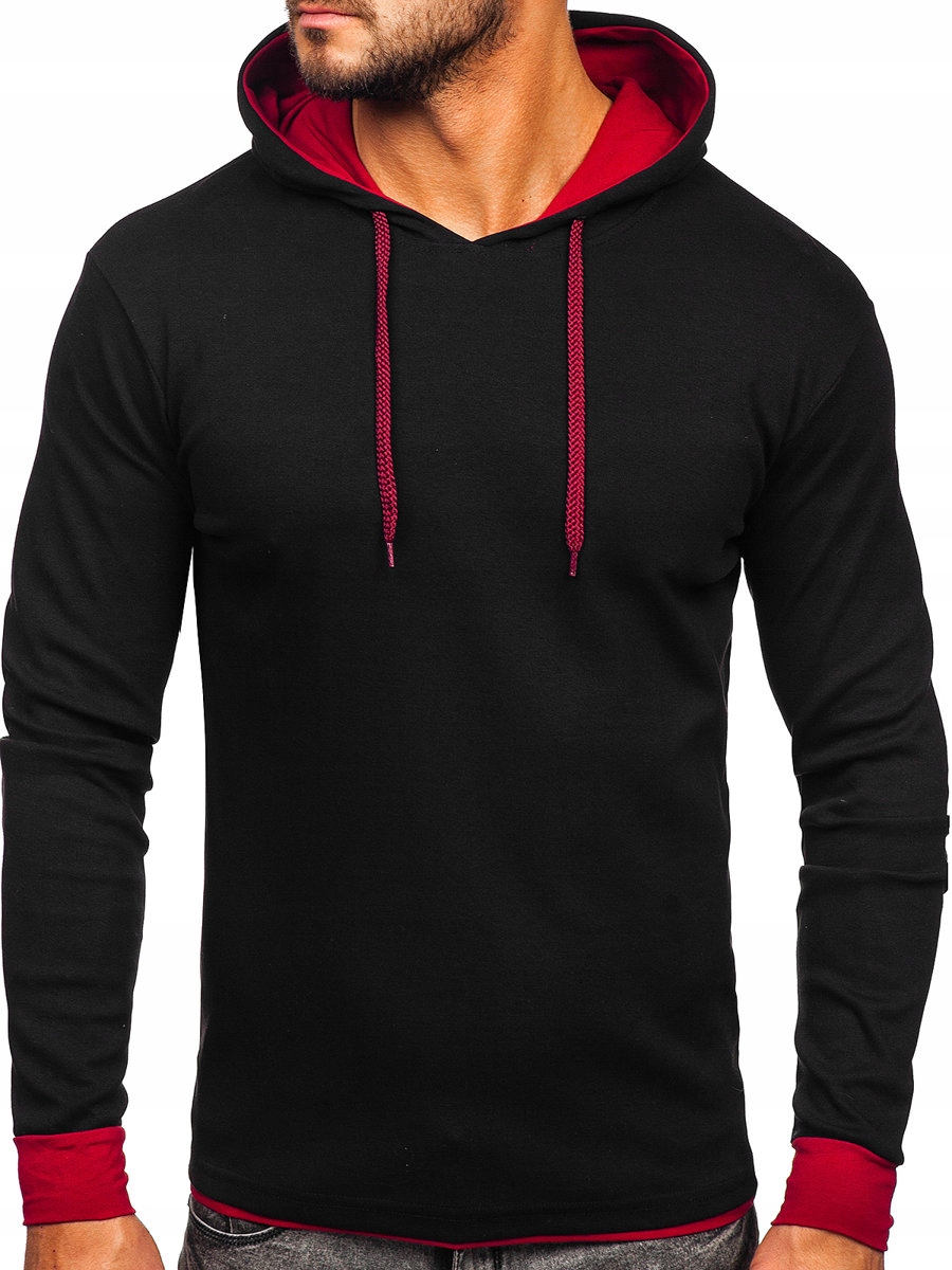 

Bluza Z Kapturem Czarno-bordowa 146312 Rozmiar_l