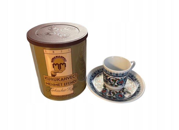 Levně Sada mletá káva Kurukahveci Mehmet Efendi 250 g šálek