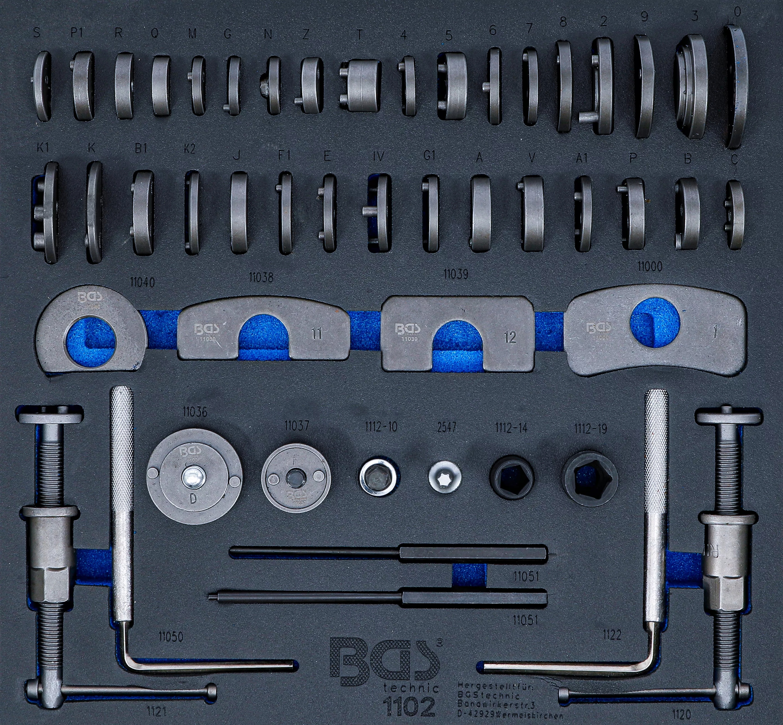 Vložka do zásuvky 2/3 sada pro couvání brzdových pístků 50 ks Bgs