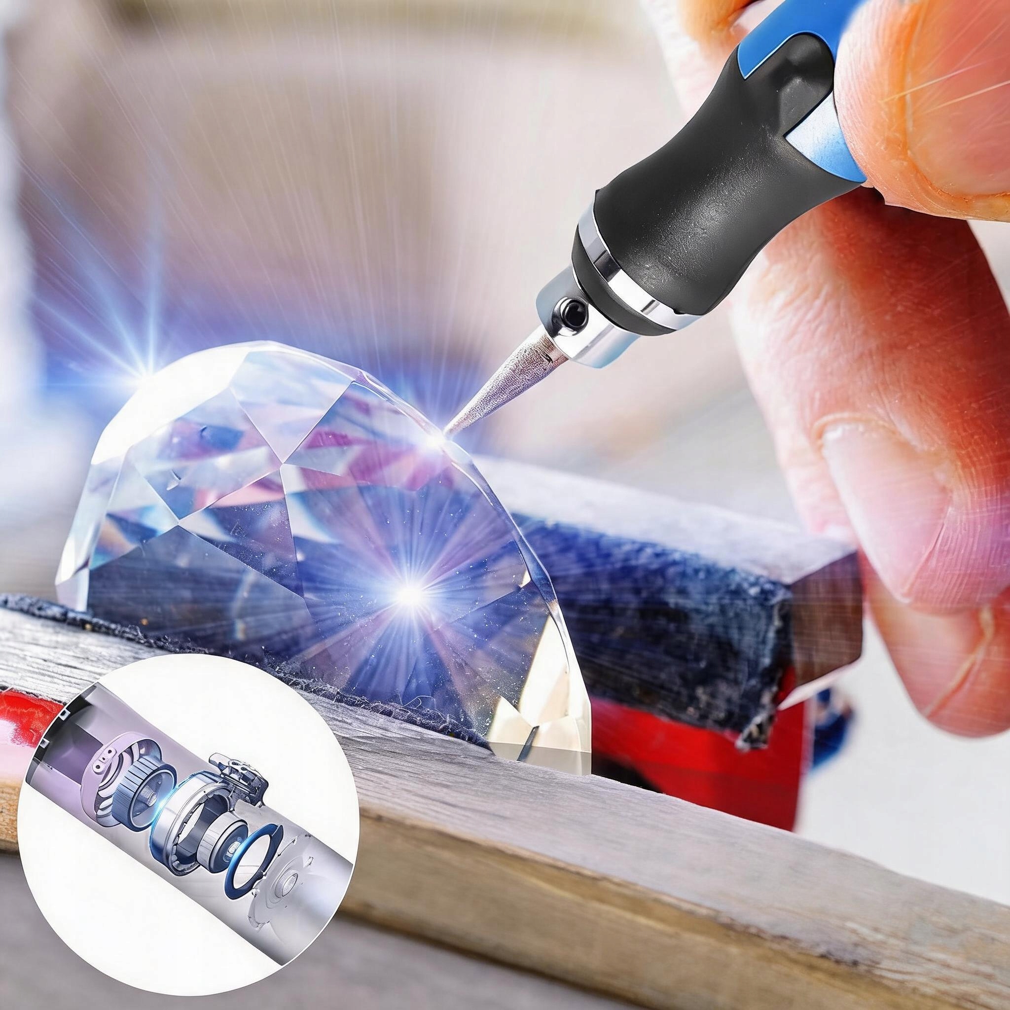 Mini Wiertarka Elektryczna Solidna Modelarska Precyzyjna Wierteł 0,6-2.2MM