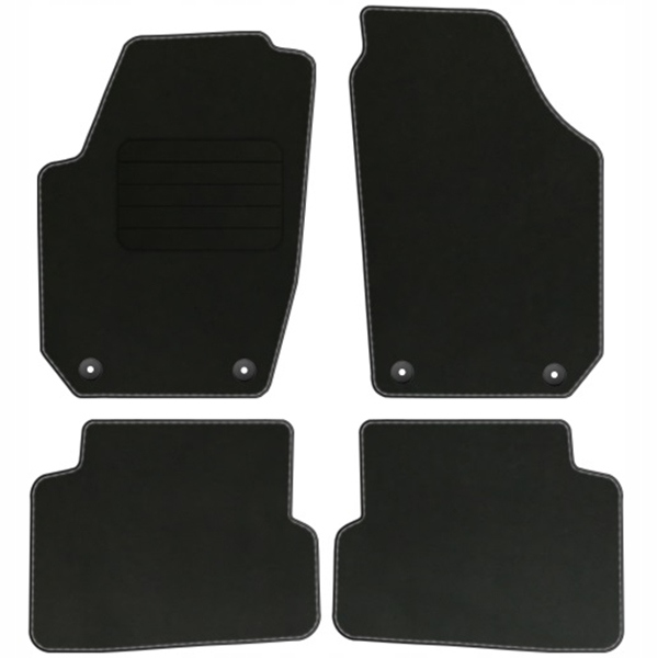 Škoda Fabia 07-14 Koberce velurové Comfort stopky