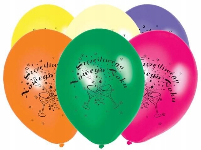 

Balony na Sylwestra kolorowe duże dla dzieci 10szt