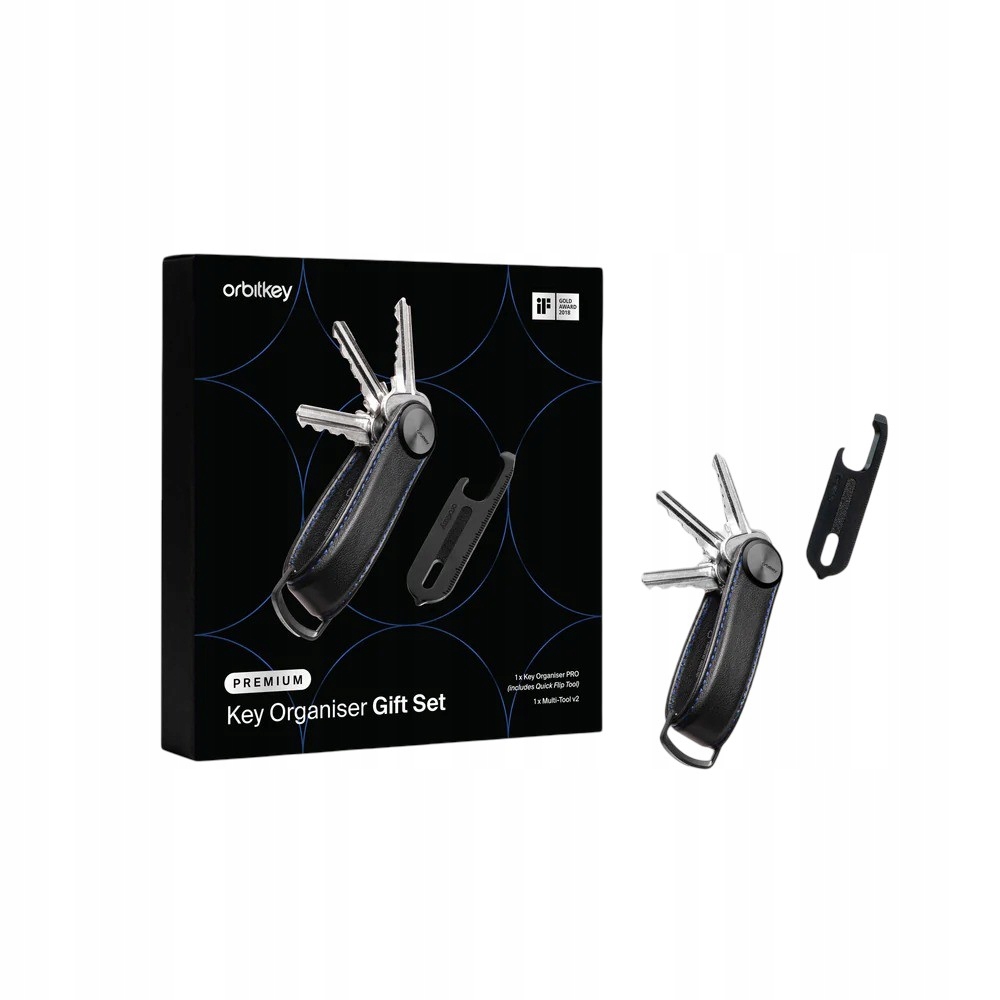 Organizér na klíče Orbitkey Multi Tool v2 Dárková Sada černá