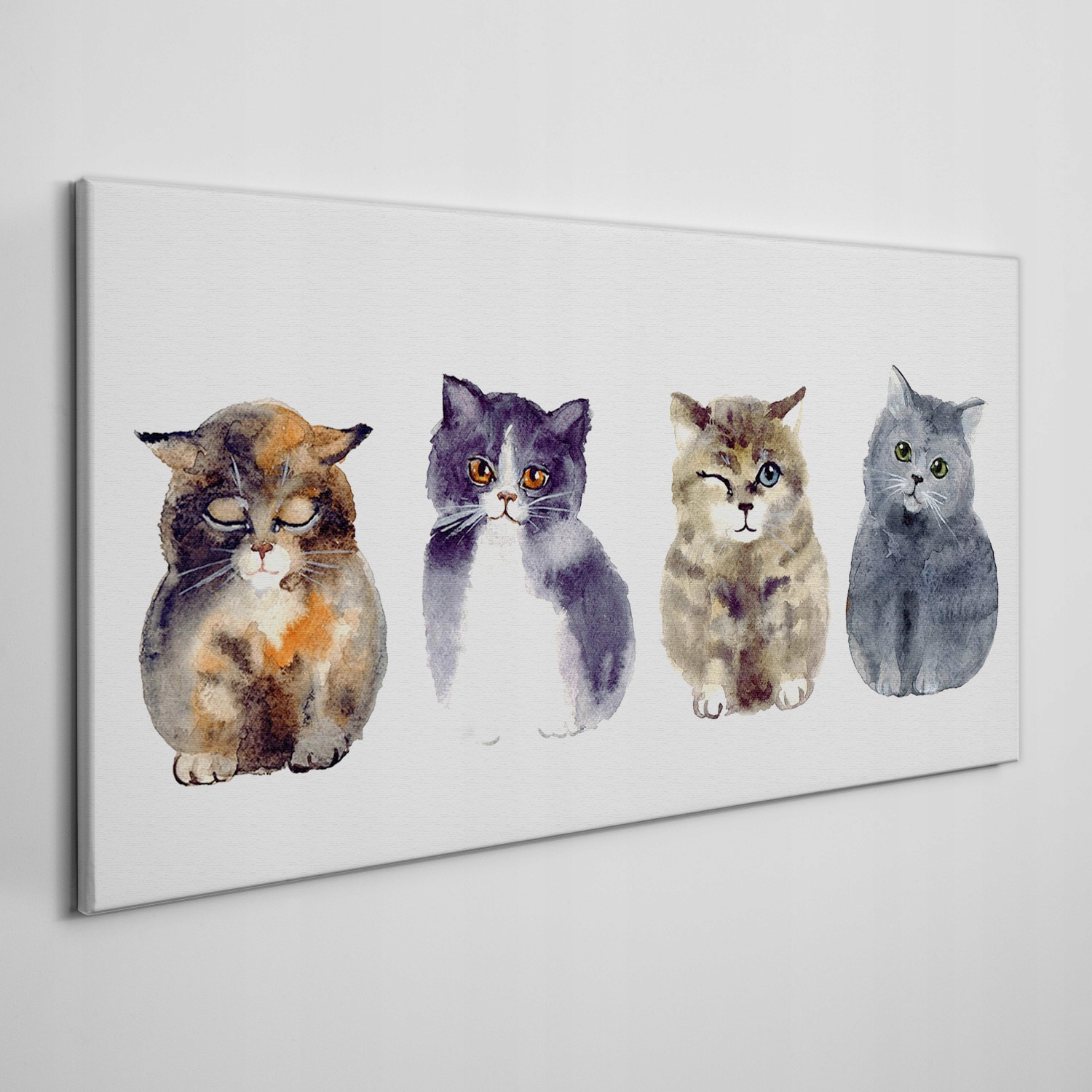 

Obraz na płótnie Zwierzęta koty akwarela 140x70 cm