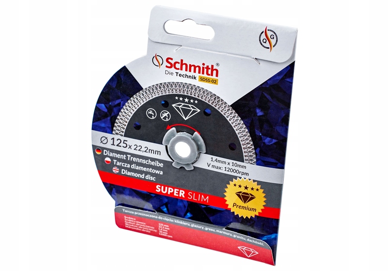 TARCZA DIAMENTOWA SLIM SCHMITH DO CIĘCIA PŁYTEK