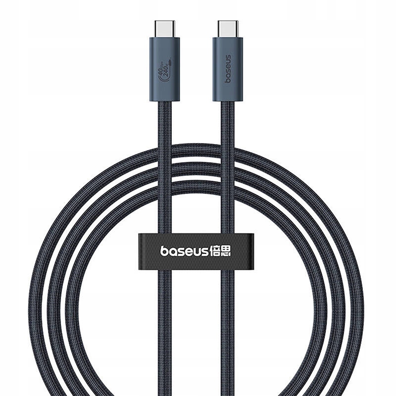 Kabel Przewód Baseus CB000068 USB4 Usb-c 240W Pd 8K 60HZ 1M Czarny